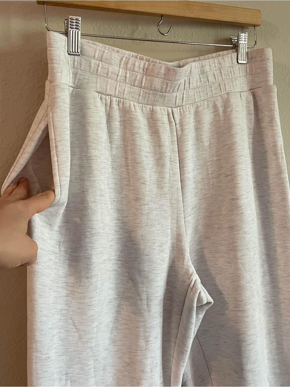 Varley Ivory Marl The Relaxed Pull On Pants Size Large - Picture 7 of 16